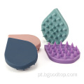 Escova de cabelo de silicone machado de shampoo de massager